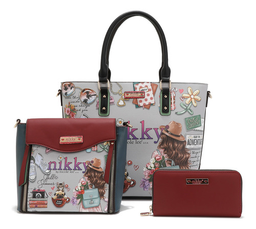 Set 3 Pz Bolsa Crossbody Cartera Nikky World Nikky Nl Ss24