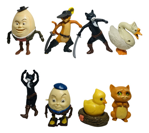 Gato Con Botas Mcdonalds 2011 Colección Completa - 8 Muñecos (Usado)