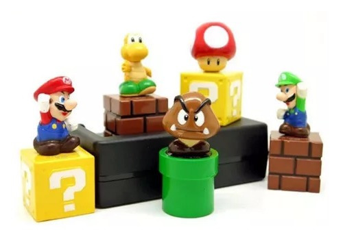 5 Figuras Nintendo Super Mario Bros Excelente Calidad
