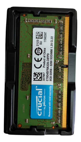Memoria Ram Portatil Ddr4 8gb 3200mhz Crucial