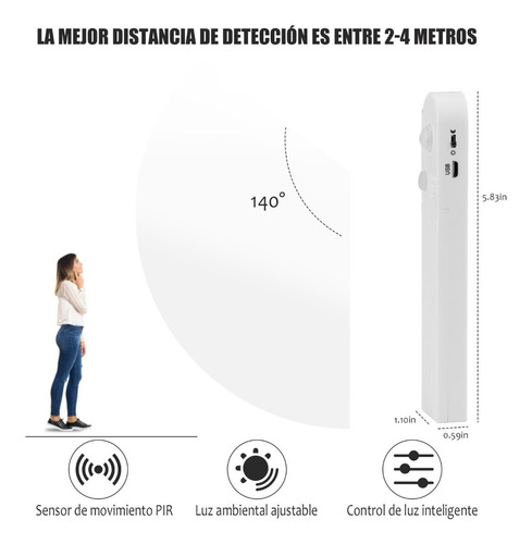 Imagen 8 de 8 de Tira De Led 120 Luces 2 M Para Armario/baño/cocina/escalera
