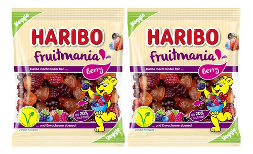 Haribo Fruitmania Berry - Caramelos De Gomita Veganos, Paque