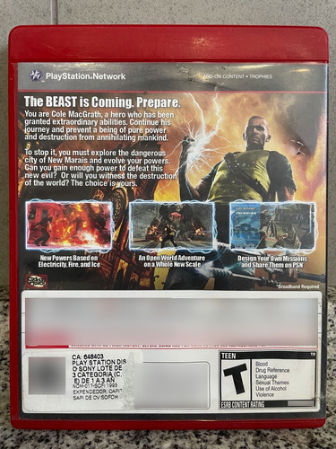Infamous 2 - Greatest Hits (seminuevo) - Play Station 3 (Usado)