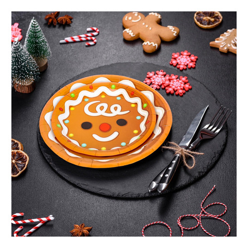 Jarthenaamcs 40pcs Juego De Vajillas De Jengibre De Navidad
