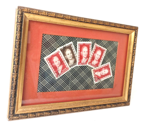 Poker De Evas - Cuadro Arte Original Enmarcado - Eva Perón