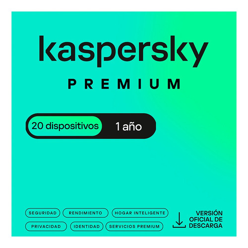 Kaspersky Premium 20 Dis 10 Cuentas Kpm 1 Año Total Security