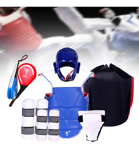 Equipo De Protección De Taekwondo De 6 130 A 150 Cm Azul
