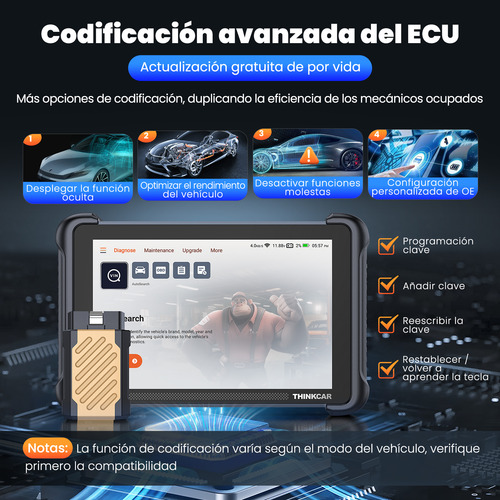 Thinkcar Escáner Obd2 Thinkscan 689bt Bidireccional