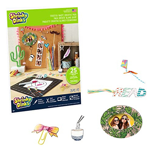 Just Play Shrinky Dinks Creative Pack, 25 Sheets Frosted Whi