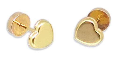 Par De Aros Abridores - Oro 18k - Corazones 