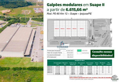Galpão Modular Para Locação, Condomínio Fechado, Suape, Ipojuca/pe. - Ga0558