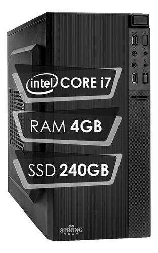  Computador Cpu Intel Core I7 4gb Ssd 240gb Strong Tech