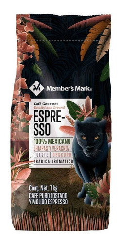 Café Puro Molido Espresso Gourmet 1 Kg Member's Mark 1 Kilo