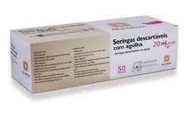 Comprar 50 Seringas De 20ml Com Agulha 25x7 Bico Liso Luer Slip