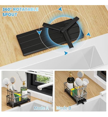 Portaesponjas Cisily Para Fregadero De Cocina, Soporte Para