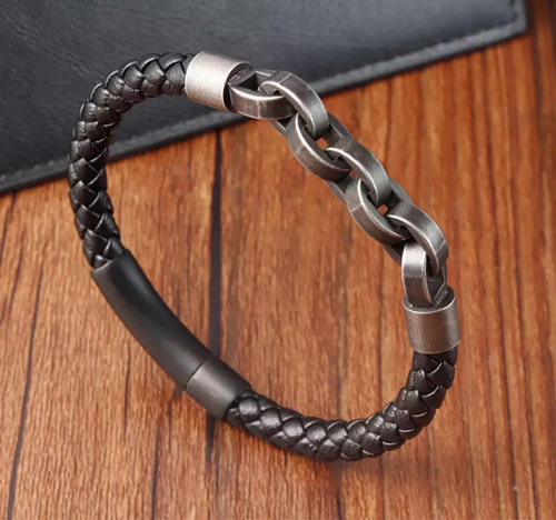 Pulseras De Cuero Genuino Para Hombre Modelo Bs23