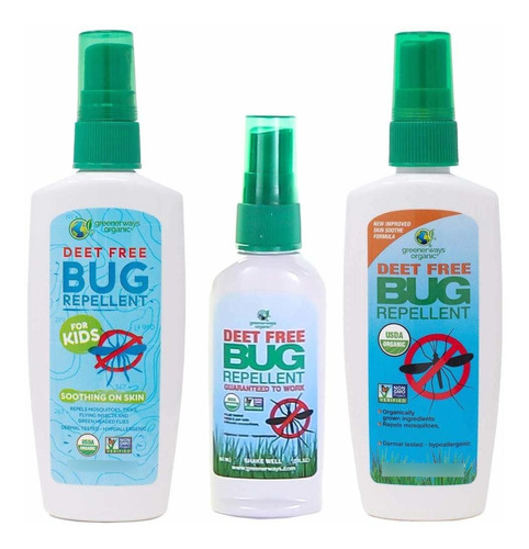 Greenerways Organic Repelente De Insectos Paquete Familiar C