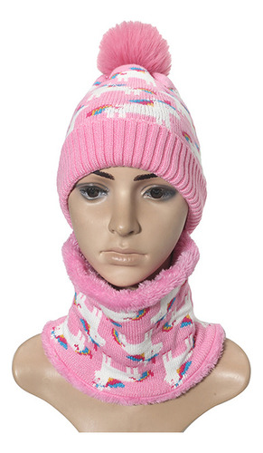 Gorro Unicornio Afelpado Niña Con Bufanda