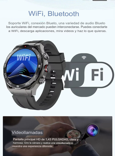 Android Smartwatch 4g 5g Camara Gps Wifi Apps Tiktok Youtube Negro