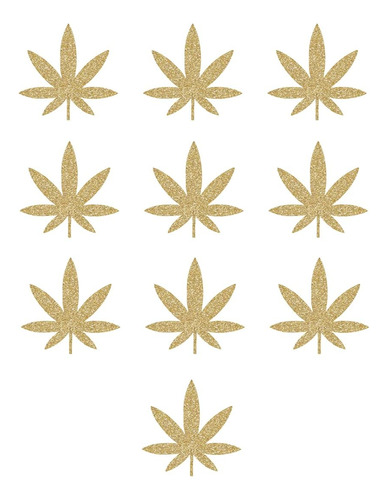 10 Calcomanías Planchar Hojas De Marihuana, Calcomaní...