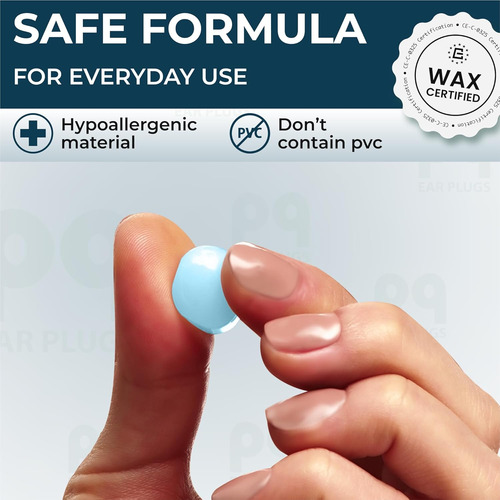 Pq Wax Ear Plugs For Sleeping, Swimming - 54 Noise Cancel...