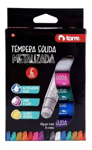 Tempera Solida Torre 6 Colores