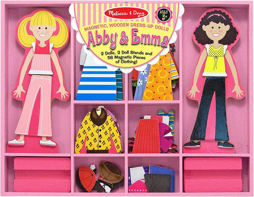 Melissa & Doug Abby Y Emma, Muñecas Magnéticas De Vestir, Ju