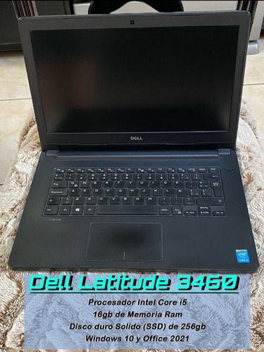 Portátil Dell Latitude Core I5 16 Gb Ssd 240 Gb Color Negro (Usado)