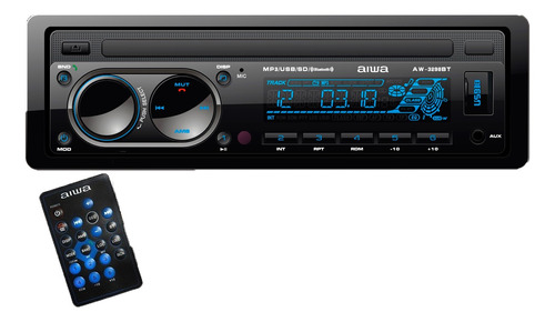 Radio Auto Aiwa Aw-3298bt Am Fm Bluetooth Usb Control Remoto