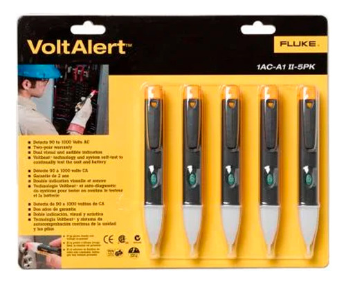 Paquete 5 Unidades Detector Fluke-1ac-a1-ii-5pk