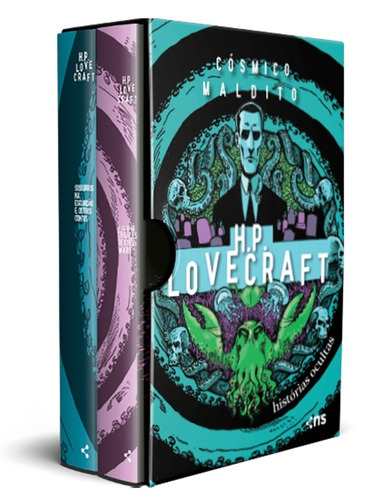 Box Cósmico maldito: Histórias ocultas de H.P. Lovecraft: (pôster + marcador + suplemento + 2 cartões-postais), de Lovecraft, H. P.. Novo Século Editora e Distribuidora Ltda., capa mole em português, 2020