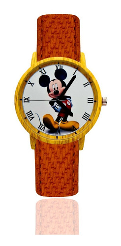 Reloj Mickey Mouse Estilo Madera Tureloj