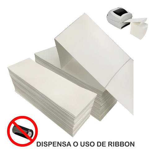 2.000 Etiqueta Térmica Sem Rolo 10x15 100x150 Formato Resma
