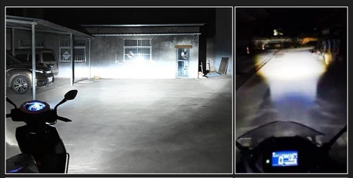 Imagen 5 de 7 de Ampolleta Led H4 Con Lupa -led Csp- Luz Blanca - Moto