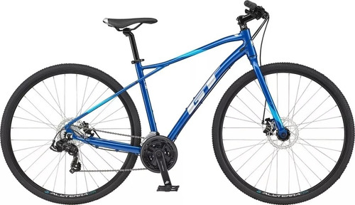 Bicicleta Paseo Gt Transeo Man Rodado 28 L Cuadro Aluminio Color Azul