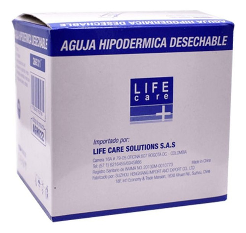 5 Cajas De Aguja Hipodermica 16g X 1-1/2  Life Care