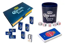 Comprar Domino Corona Azul + Cubilete Corona Extra + Baraja Corona