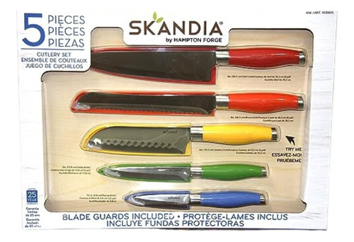 Juego De Cuchillos Acero Inoxidable 5 Piezas Skandia Color Multicolor Multicolor