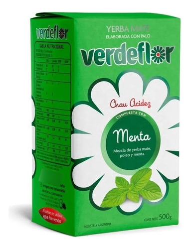 Yerba Mate Verdeflor Menta Y Poleo X  500 G