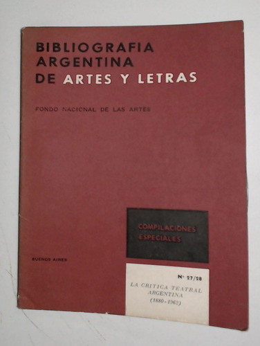 Bibliografia Argentina De Artes Y Letras 27/28 - Aa. Vv