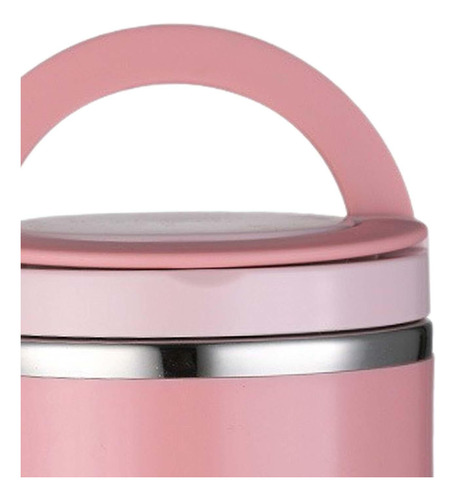 Lancheira Ao Ar Livre Caixa De , Utensílios De 1000ml Rosa