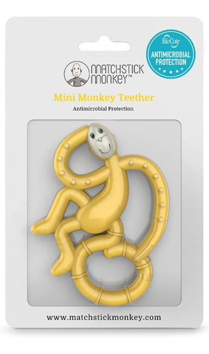 Mordedera Para Bebé De Silicón Ezpz Mini Mono Suave Color Amarillo