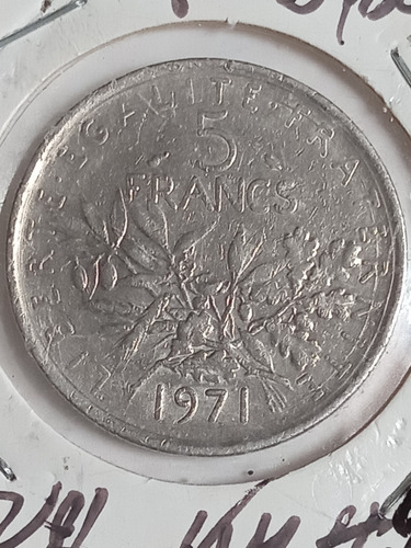 Francia 1971. Moneda De 5 Francos. Mb. Km 926a. Mira!!!!