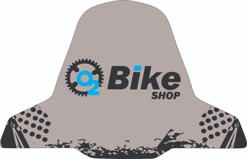 Paralama Traseiro Mtb Bike O2 Bike Shop Freeride Downhill Cor Cinza-claro