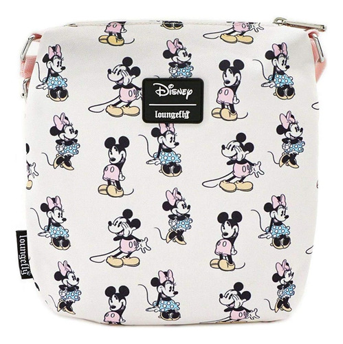 Loungefly X Mickey And Minnie Mouse Bolso Cruzado De Nailon