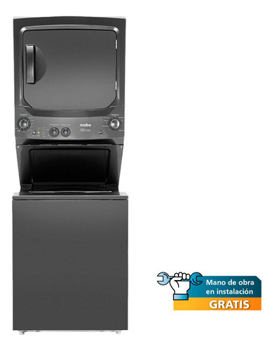 Centro De Lavado Mabe Con Secadora Gas 20kg Mclc2040psdg0 Diamond Gray 120v