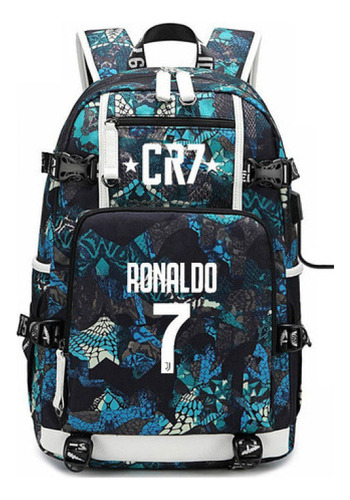 Mochila Cristiano Ronaldo Con Puerto De Carga Usb