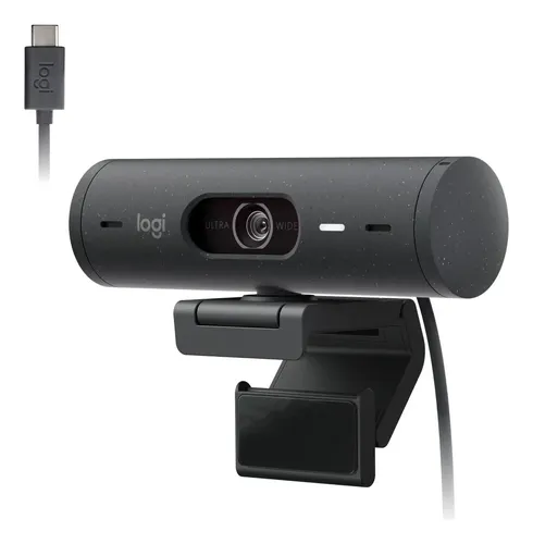 Webcam Full HD Logitech Brio 500 - Grafite