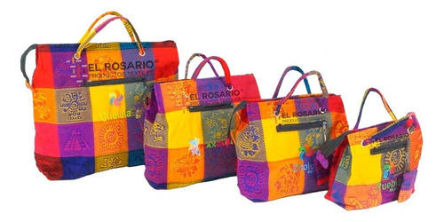 Bolsa Artesanal Con Bordado Personalizado Jumbo (10pack) Color Colorín