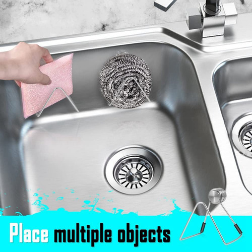 2 Soportes De Esponja Magnéticos Para Fregadero De Cocina, A